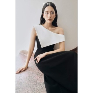 CLIO ASYMMETRIC OFF - SHOULDER DRESS