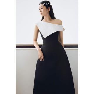 CLIO ASYMMETRIC OFF - SHOULDER DRESS