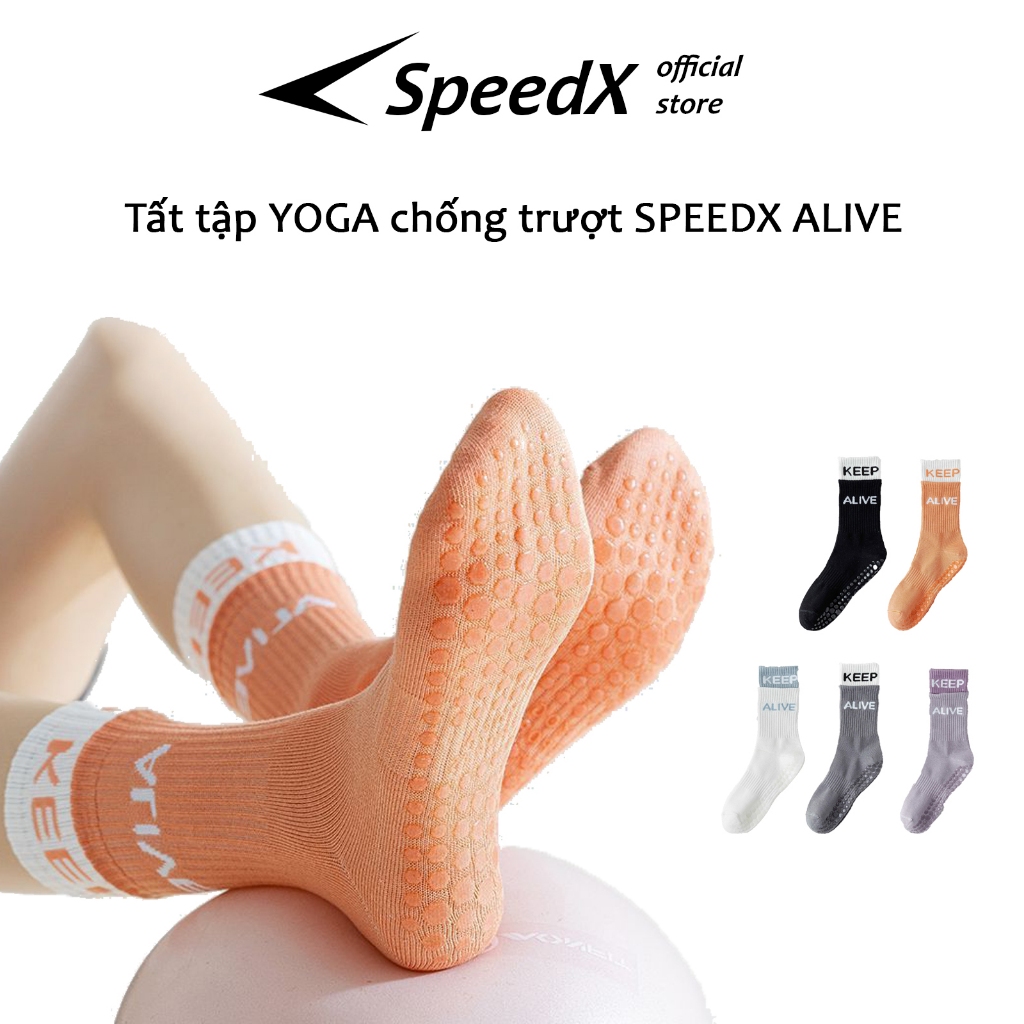 Tất Vớ Yoga Chống Trơn trượt SpeedX  ALIVE cổ cao chống trơn trượt tập yoga, tất vớ tập múa