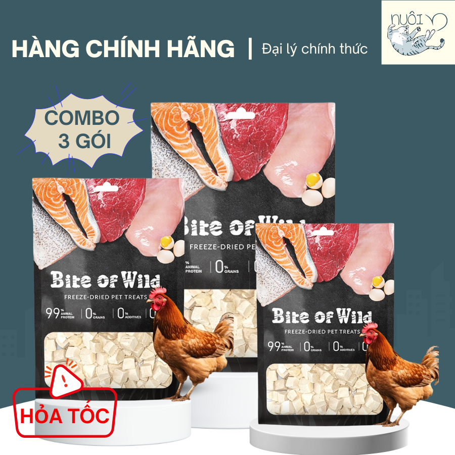 Snack cho mèo của Petour Bet Of Wild - Thức ăn nhẹ cho chó, mèo từ 3 tháng tuổi