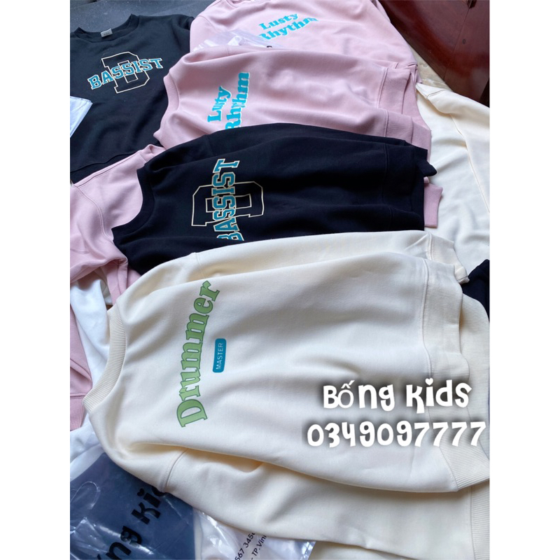 Áo Nỉ Ép Bé Trai & Bé Gái In Chữ Basic Topten Kids