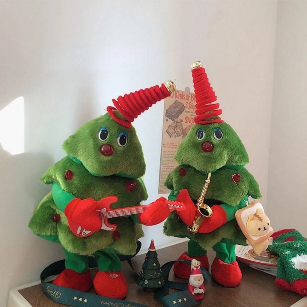 Cây Thông Nhảy Múa Vui Nhộn, Có Đèn và Âm Thanh, Nhại Lại Đồ chơi Giáng Sinh dành cho bé