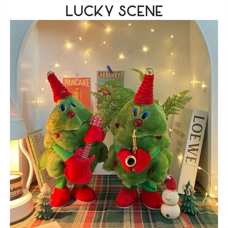 Cây Thông Nhảy Múa Vui Nhộn, Có Đèn và Âm Thanh, Nhại Lại Đồ chơi Giáng Sinh dành cho bé