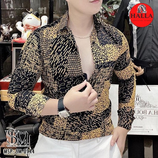 Áo Sơ mi nam họa tiết xu hướng thời trang mới HALLA áo sơ mi đẹp kiểu công sở hàn quốc