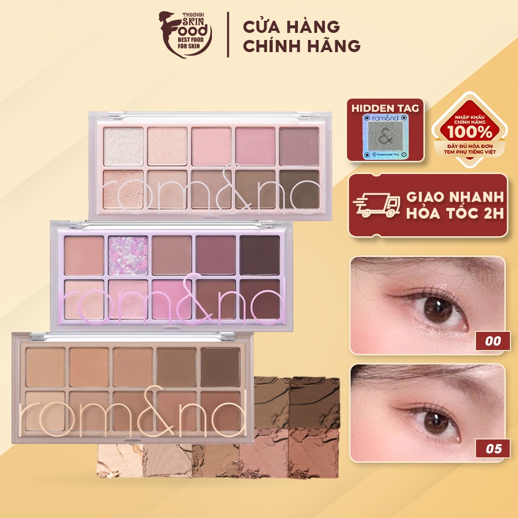Bảng Phấn Mắt 10 Màu Siêu Lấp Lánh Romand Better Than Eye Palette 7.5g