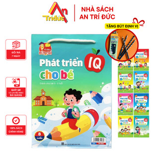 Sách - Combo Túi 8 Quyển Phát Triển IQ Cho Bé Dành Cho Trẻ 5 - 6 Tuổi - Nhà Sách An Trí Đức - 1 Túi - V IQ 03
