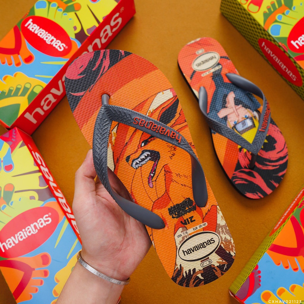 Dép Havaianas new Trend MeMe 2024 Tết Nặng 500g Full Box Đi Biển Dép Lào Nam Havanas Xỏ Ngón Đế Cao Su Non