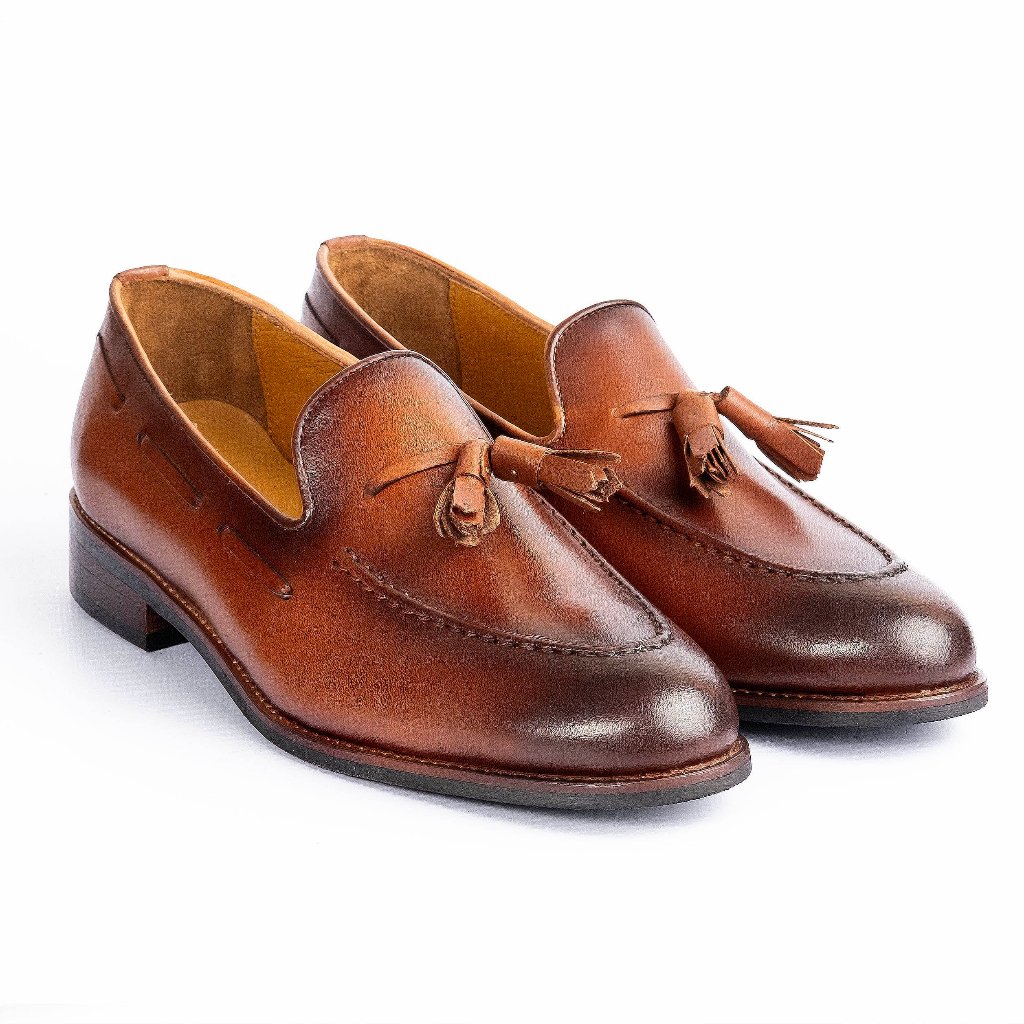 Giày Tây Lười Cao Cấp SIR TASSEL LOAFER - LF12 - Da Bò Ý Lót Trong Da Bò Mộc - Thương hiệu Be Classy