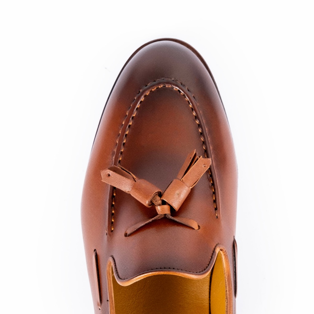 Giày Tây Lười Cao Cấp SIR TASSEL LOAFER - LF12 - Da Bò Ý Lót Trong Da Bò Mộc - Thương hiệu Be Classy