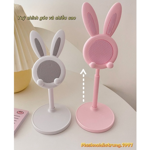 Giá Đỡ Điện Thoại, Ipad Hình Tai Thỏ Màu Sắc Pastel