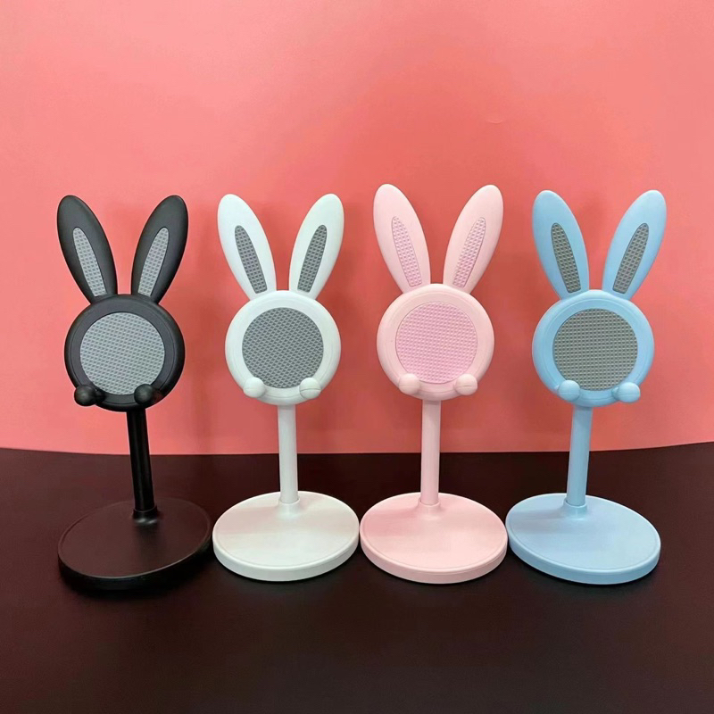 Giá Đỡ Điện Thoại, Ipad Hình Tai Thỏ Màu Sắc Pastel