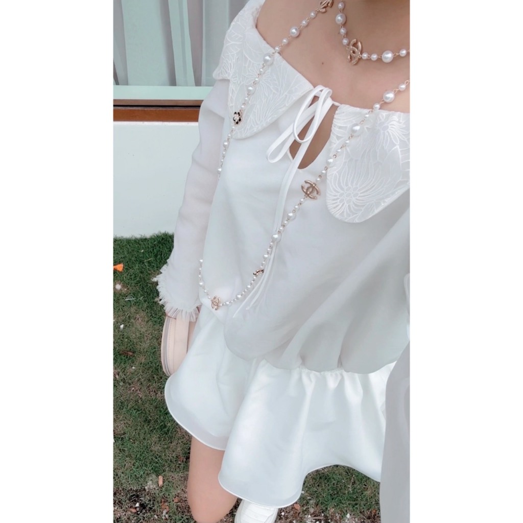 Váy tiểu thư trễ vai sang chảnh BORA Jump thiết kế AGUJA