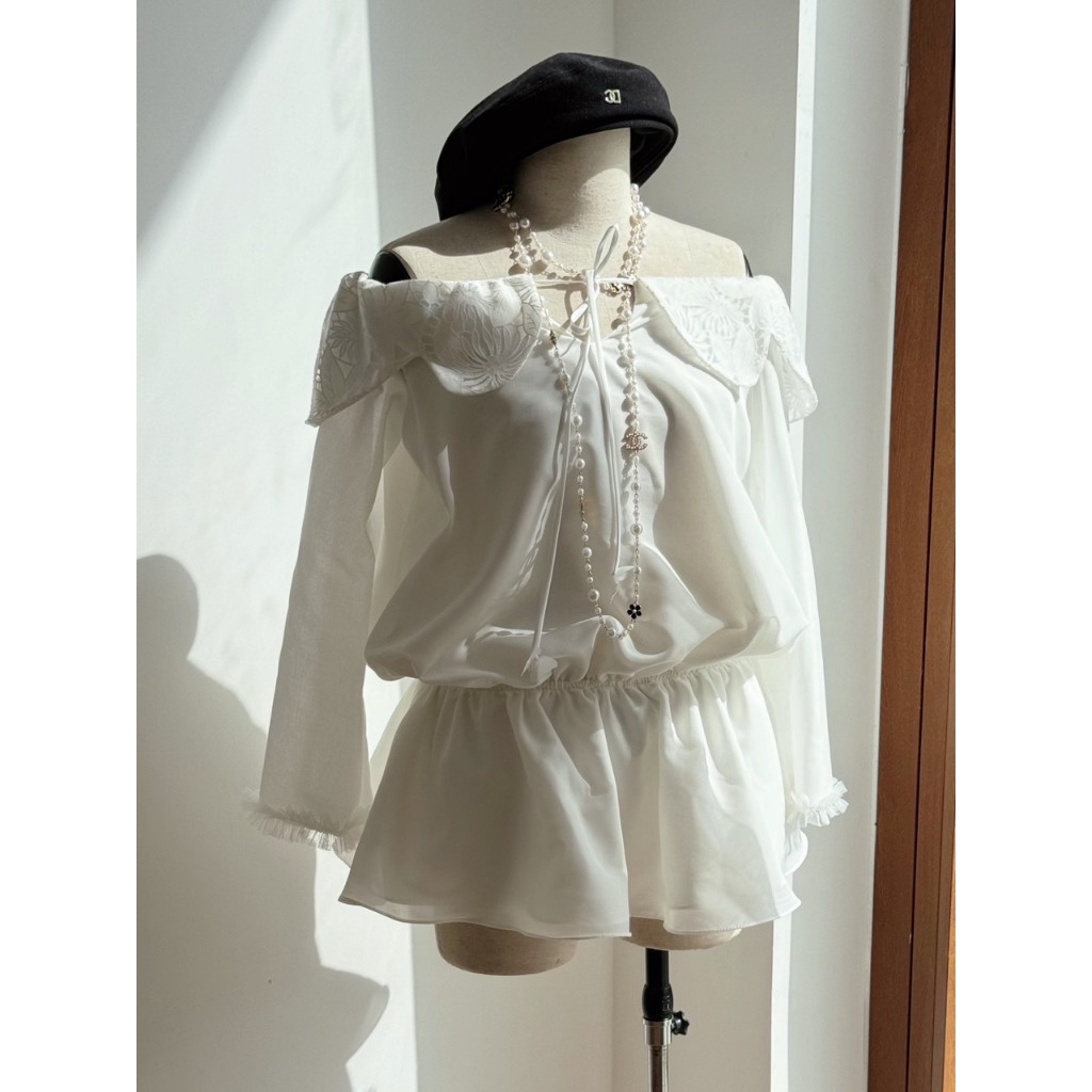 Váy tiểu thư trễ vai sang chảnh BORA Jump thiết kế AGUJA