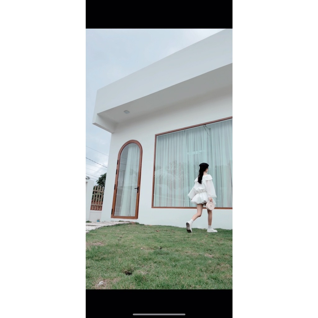 Váy tiểu thư trễ vai sang chảnh BORA Jump thiết kế AGUJA