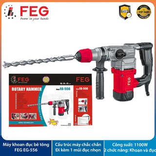 Máy khoan đục bê tông 26mm feg eg-556 - hàng chính hãng - bảo hành 3 tháng