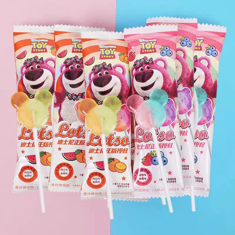 Kẹo Mút Trái Cây Gấu Dâu Lotso Vị Dâu Việt Quất Siêu Ngon