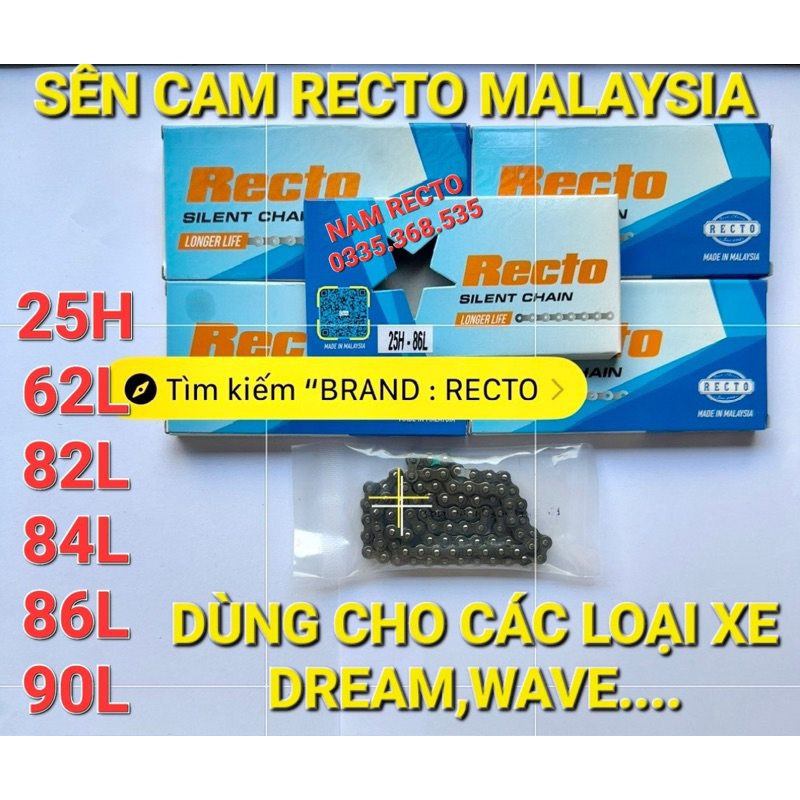 Sên cam recto dream,wave 25H 62L 82L 86L 88L 90L giá sĩ hàng chính hãng recto