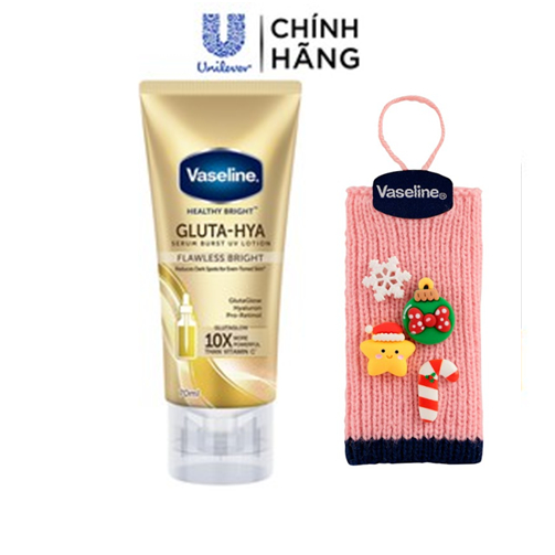 [HB Gift - BW] Sữa dưỡng thể Vaseline 70ml + Bọc Len Giáng Sinh (Mẫu ngẫu nhiên)