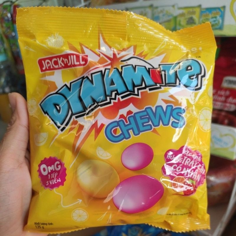 Kẹo Dynamite hương trái cây có nhân gói 125g