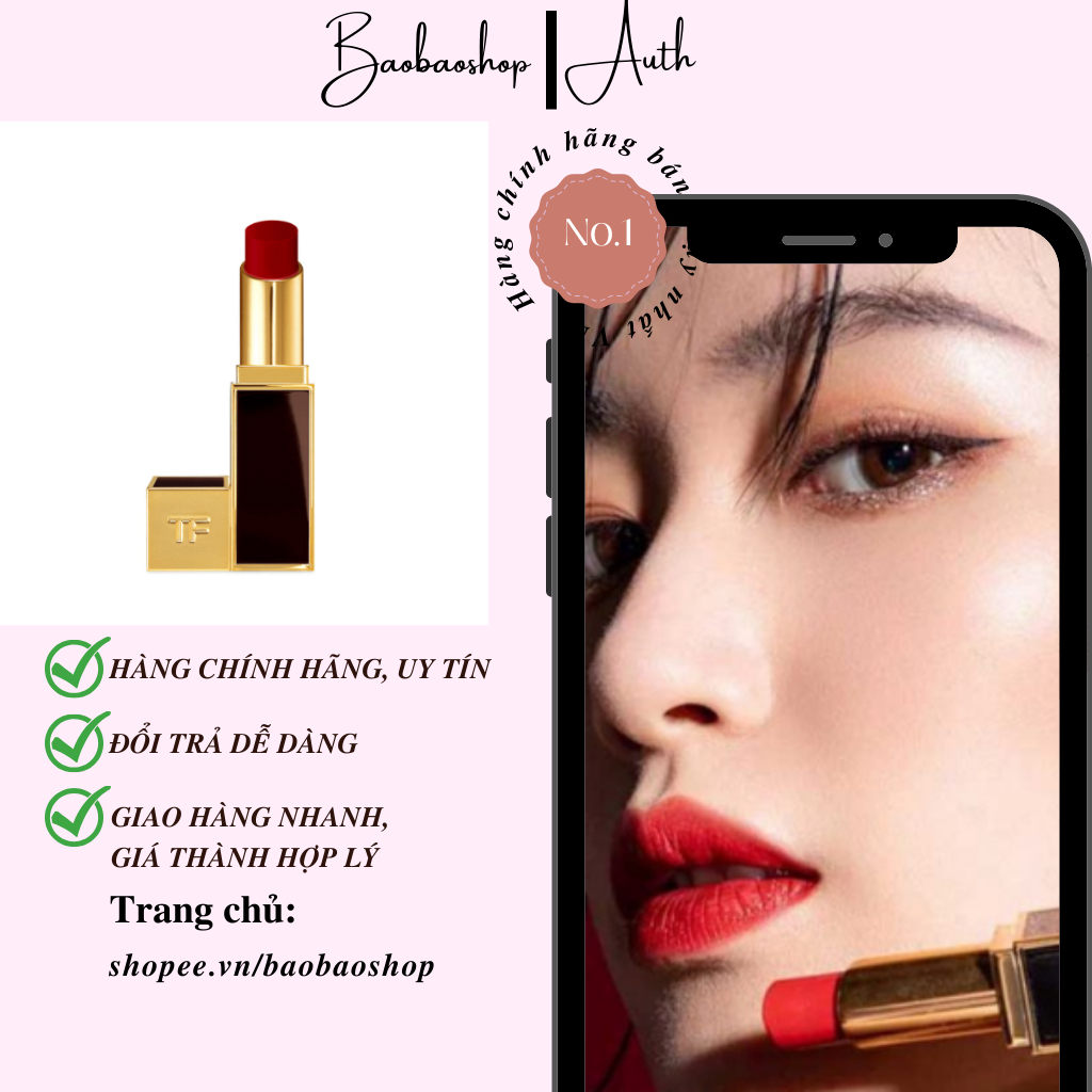 Son Tom Ford Lip Color Satin Matte 3.3g - Sự Tinh Tế và Đẳng Cấp Cho Đôi Môi