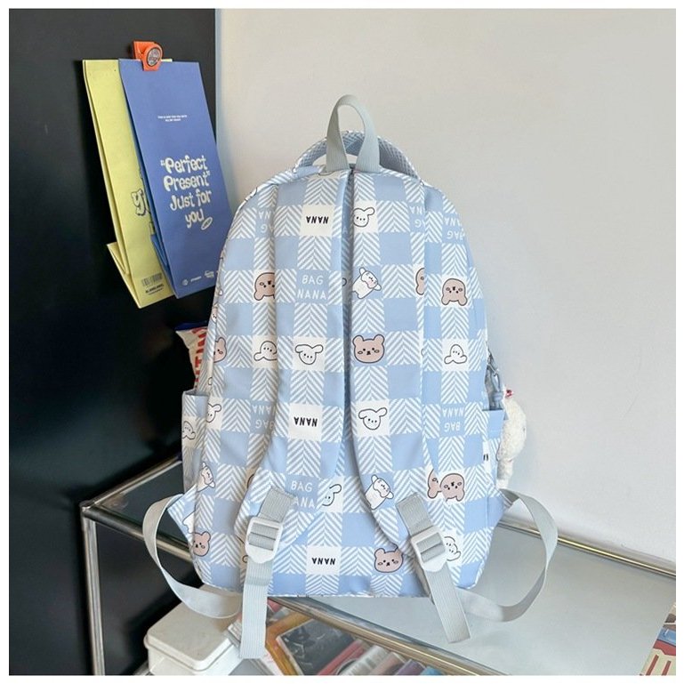 Balo Caro Móc Gấu