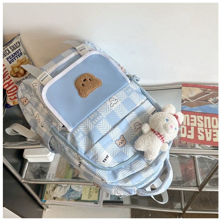 Balo Caro Móc Gấu