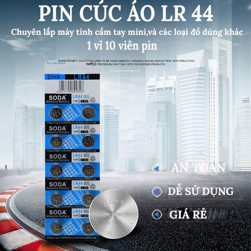 Pin Cúc Áo AG13 LR44 - AG3 LR41 - AG10 LR1130 Dung Lượng 1.5V, Thay Pin Cho Các Loại Đồng Hồ Đeo Tay