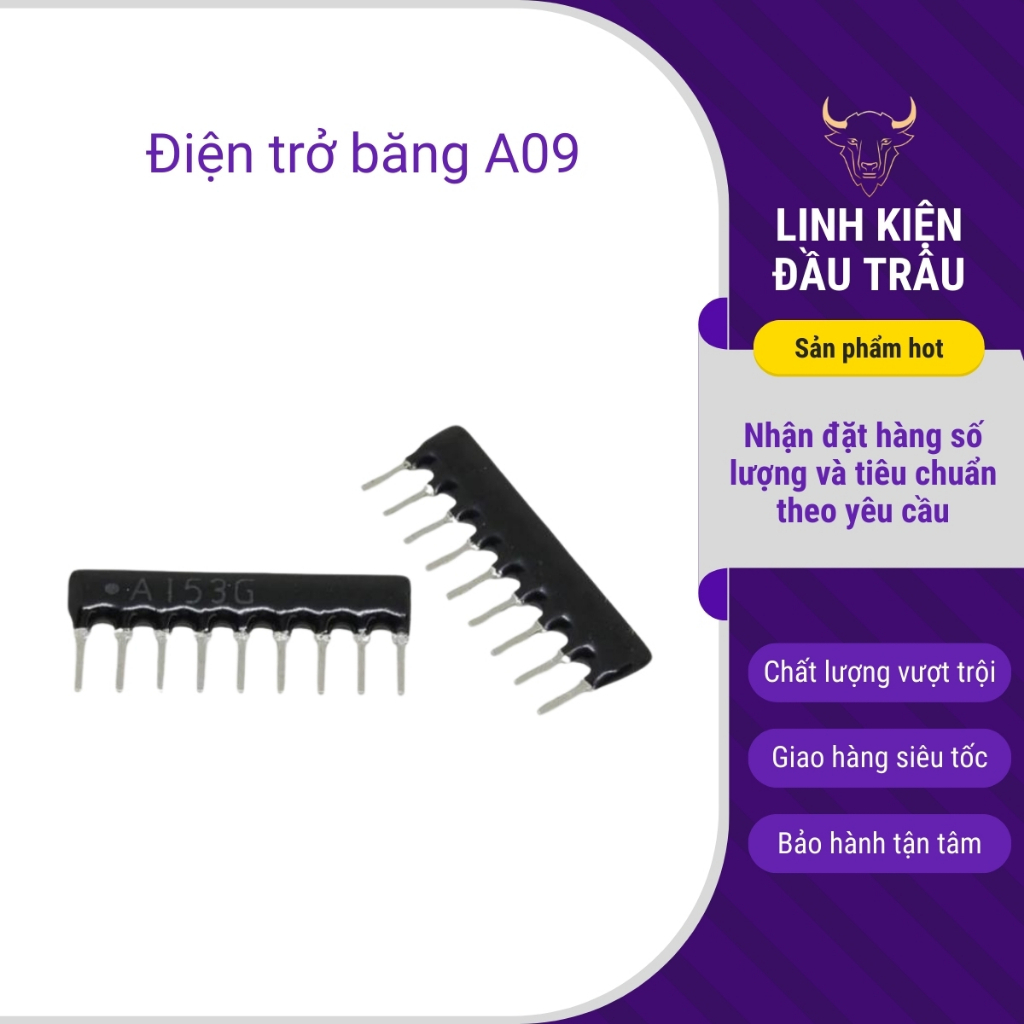 A09 Điện trở băng 2.2K - 470K 1/8W A09 5% linh kiện đầu trâu