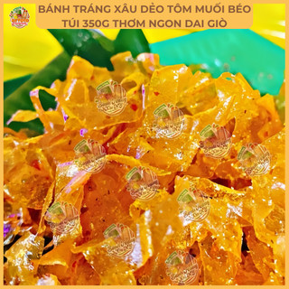 Bánh tráng phơi sương, bánh tráng xâu dẻo tôm muối béo túi 350g thơm ngon dai giòn - NY Food