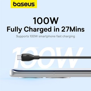Cáp Sạc Nhanh Baseus Pudding 100W USB to Type-C | Chất Liệu Mềm Mịn, Siêu Bền