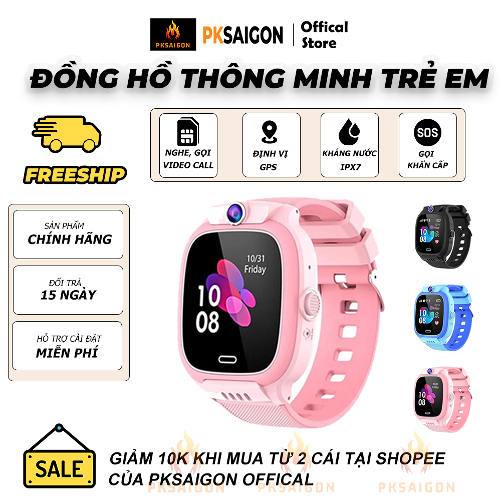 Đồng Hồ Thông Minh Trẻ Em Y92 / Y31 Chống Nước Có Tiếng Việt, Wifi, Lắp Sim, Bảo Hành 12 Tháng PKSAIGON OFFICAL - Hàng m