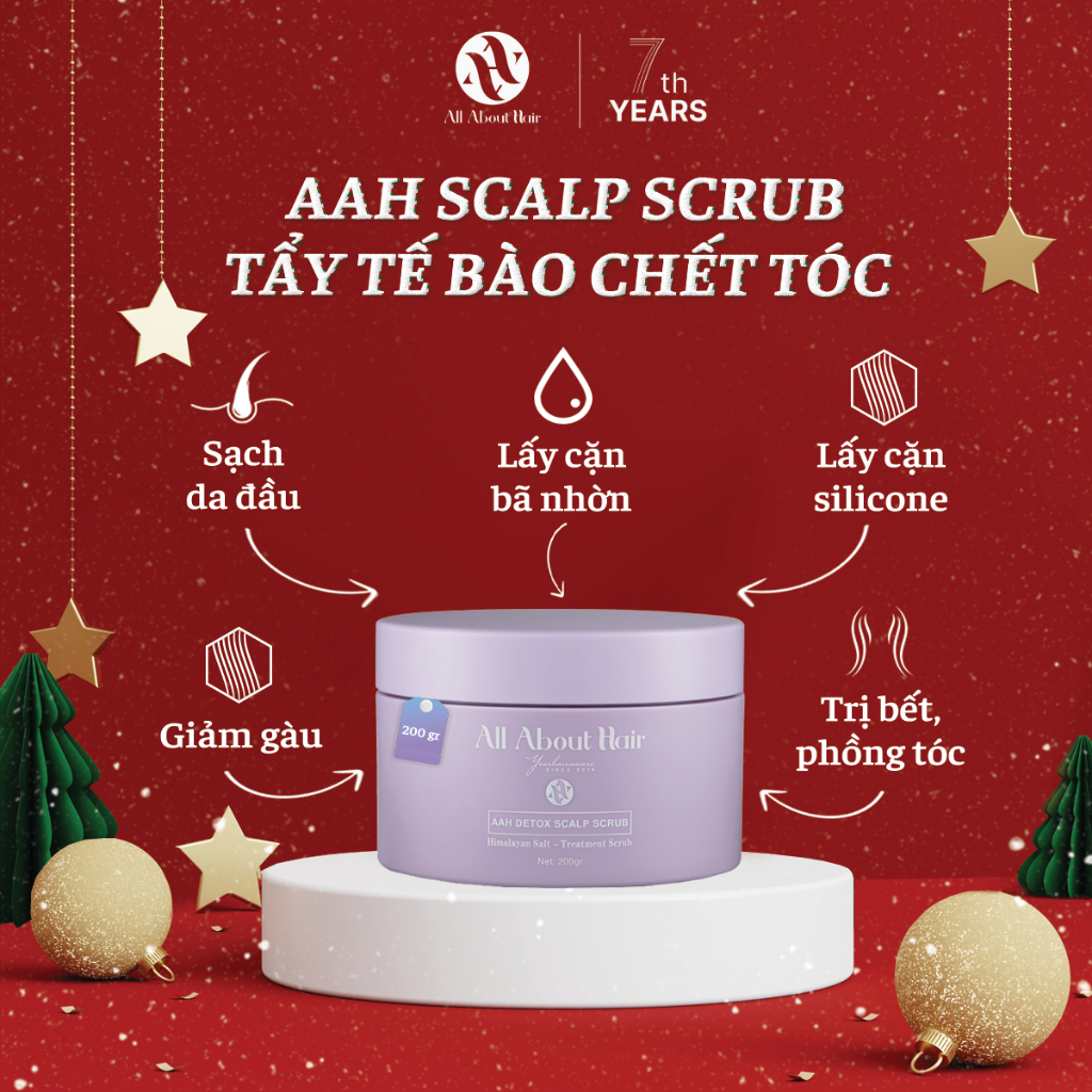 Tẩy Tế Bào Chết Da Đầu AAH All About Hair - Detox Scalp Scrub 220gr