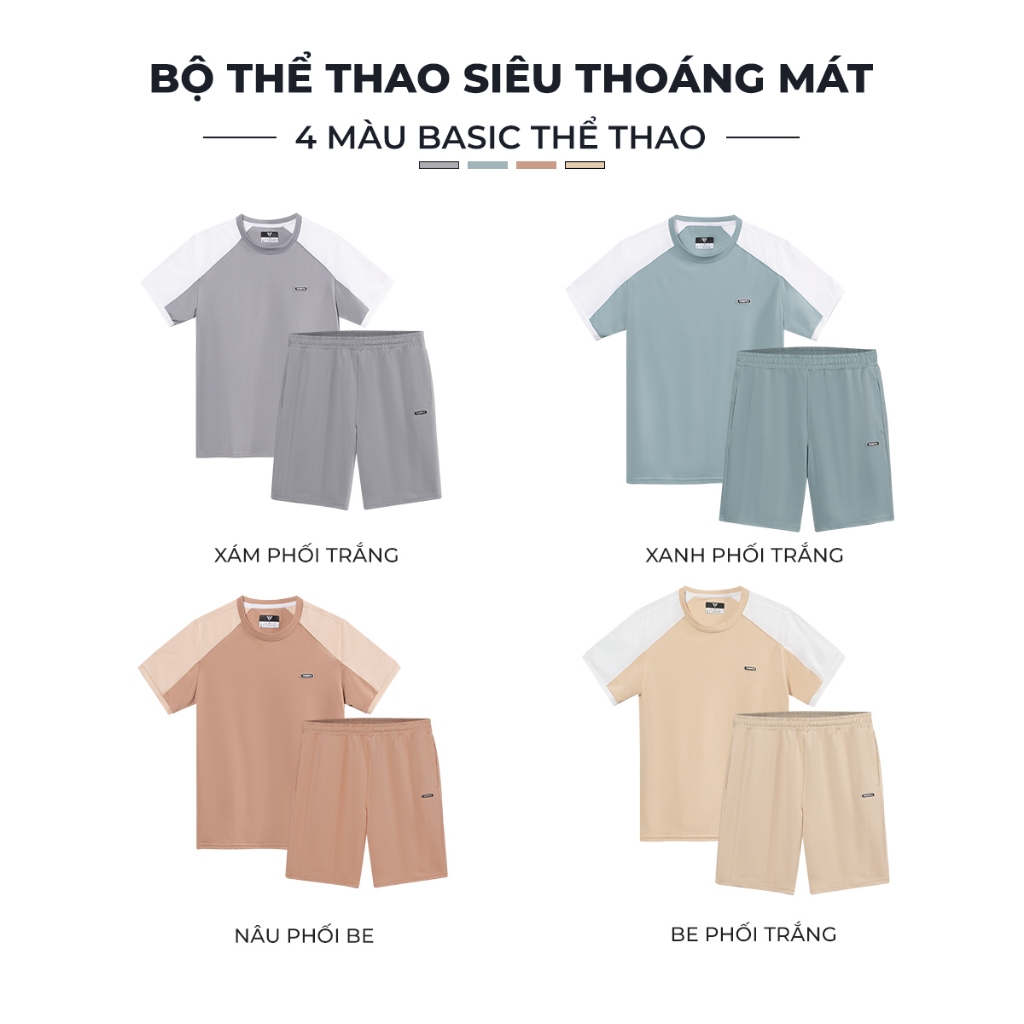 [25.12 - MUA 2 GIẢM 10%] Bộ Thể Thao Nam TSIMPLE bộ quần áo vải cotton cá sấu cao cấp B01001