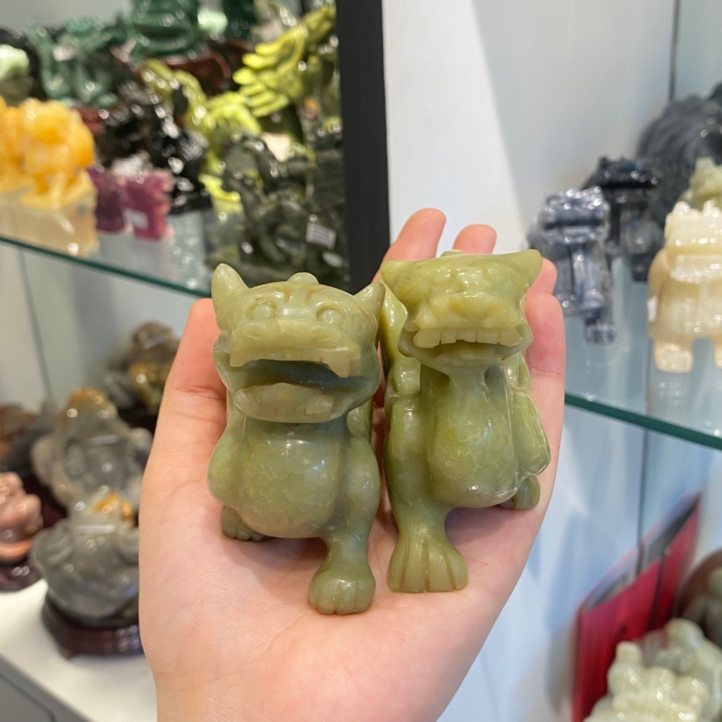 Cặp Tỳ Hưu xanh Tiêu Ngọc nhỏ, Tỳ Hưu phong thủy DT108