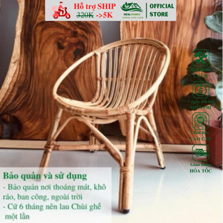  Ghế lười thư giãn mây tre con sò Cao Cấp decor sân vườn ban công phòng khách bàn ghế uống trà 