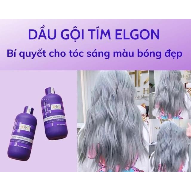 Dầu gội xả tím khử vàng Elgon Colorcare Silver 300ML, dành cho tóc tẩy