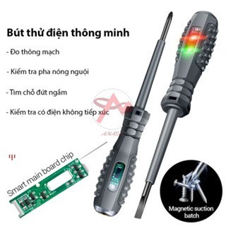 Bút Thử Điện Thông Minh Thế Hệ Mới Tua Vít Từ Tính, Kiểm Tra Pha, Đo Thông Mạch, Kiểm Tra Dây Đứt Ngầm