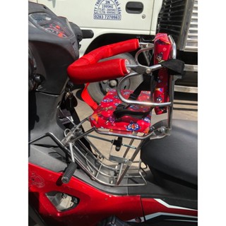 Ghế ngồi xe máy 🏍 [SỈ= LẺ] Xe Số, Yên Nệm, Không Tựa,Có tựa,Có Vòng,Có Gác Chân,An Toàn Cho Bé , Ghế Số Gập Inox Có Vòng