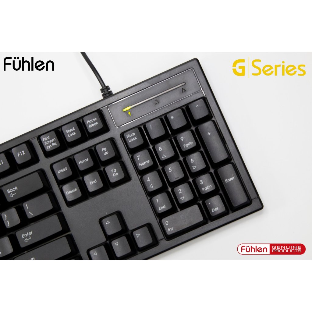 Bàn phím giả cơ có dây Fuhlen G411S 104 phím - Đa năng tiện dụng bền bỉ - Hàng chính hãng - Bảo hành 2 năm