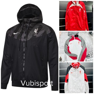 Áo khoác gió các clb bóng đá liverpool 2023 thể thao nam nữ cao cấp 2 lớp chống nước có mũ
