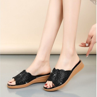  Dép đế xuồng trung niên tặng mẹ 3.5cm 