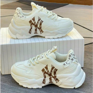 Siêu phẩm giày mlb ny mono ny nâu mẫu mới giày mono ny đen giày mlb ny mẫu mới bản cao cấp đế cao ảnh thật