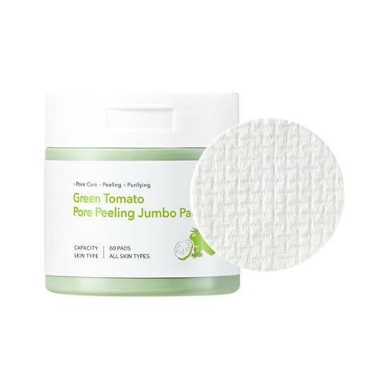 Toner Pad Tẩy Da Chết Cà Chua Xanh SUNGBOON Green Tomato Pore Peeling Jumbo Pad 180ml 60 Miếng
