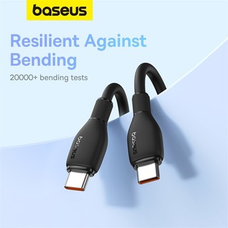 Cáp Sạc Baseus Pudding 100W Type-C to Type-C | Chip E-Marker, Dẻo Dai Chống Gãy