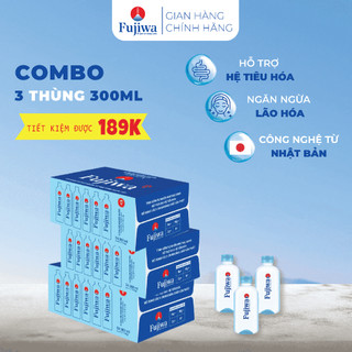 Combo 3 thùng 300ml nước ion kiềm Fujiwa dành tặng cho sức khỏe của bạn