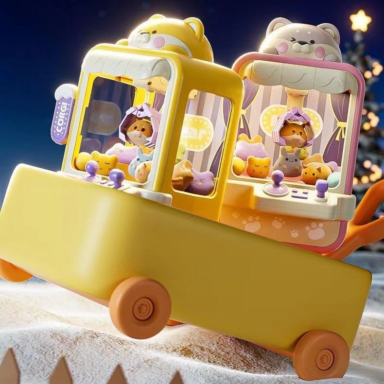 Máy Gắp Thú Bông Chú Chó ShiBa Ngộ Nghĩnh Cỡ Lớn Dành Cho Bé Có Nhạc, Đèn Bắt Mắt Kèm Gấu, Bóng Cho Trẻ Khám Phá