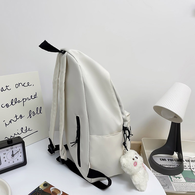 Balo trơn nam nữ phong cách Hàn Quốc cá tính năng động bestseller tặng kèm móc khóa và stiker cài