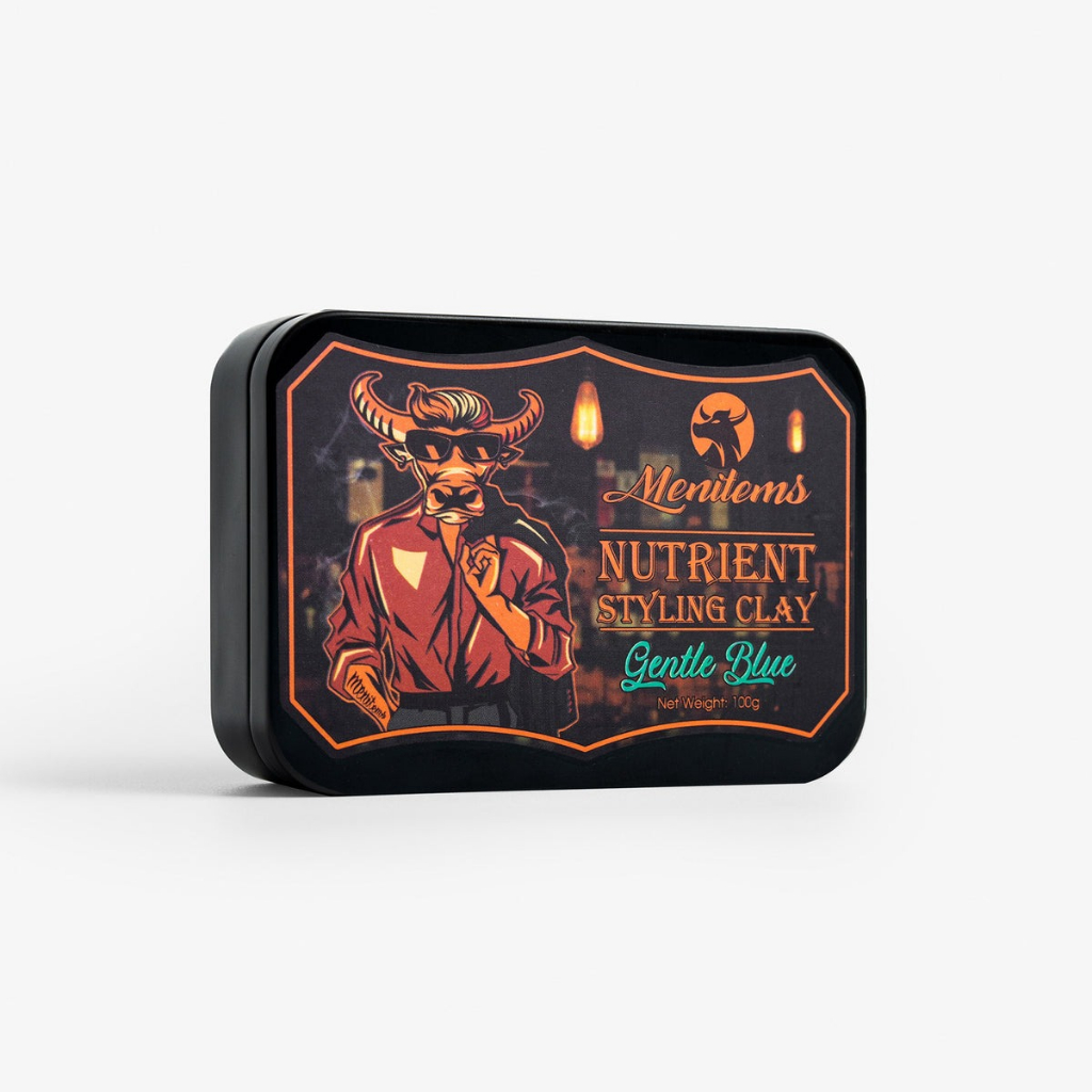 Sáp vuốt tóc Menitems Styling Clay Gentle Blue 100g & 50g - Chính Hãng + Quà Tặng