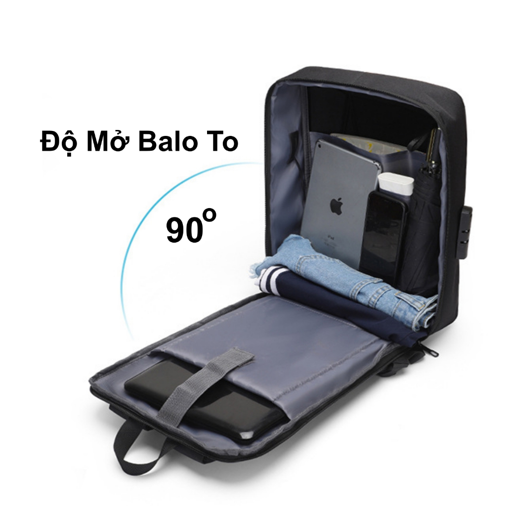 Balo Có Mã Khoá Chống Trộm Siêu Nhẹ Phản Quang