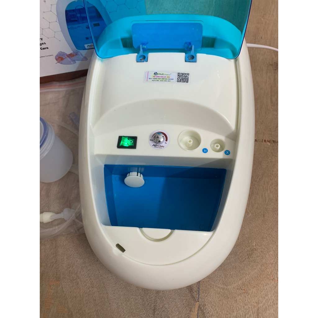 Máy xông khí dung, hút mũi cho bé AG Hibaby AG601 Bảo hành 8 năm. Xông hút 2in1, làm sạch dịch mũi, bảo vệ hô hấp cho bé